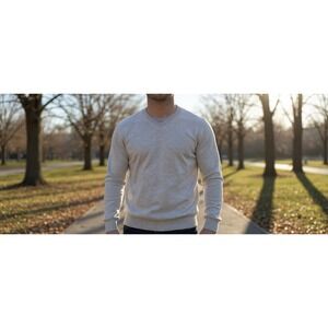 Tommy Hilfiger Gray Casual Long Sleeve Pullover Sweater Shirt Size Large L